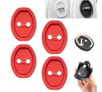Vividcrate 4 Piezas Protector Cerradura Puerta Coche para Seat Ateca (5FP 2016-2025 2026), Cubierta de Silicona Antirruido y Antigolpes, Almohadilla Amortiguadora, Accesorios Coche Interior,Red-4pcs