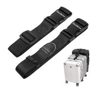Vividwise Correas de equipaje, correas de conector de equipaje para maletas, accesorios de cinturón de viaje, paquete de 2, cuero sin fin de 1.25 pulgadas para conectar tus 3 equipaje juntos (tamaño