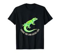 Viviendo el día Gecko Vida Reptil Gecko Lover Camiseta