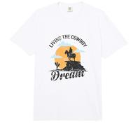Viviendo el Rodeo de sueños de Vaquero Comfort Colors Adult Heavyweight T-Shirt