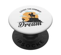 Viviendo el Rodeo de sueños de Vaquero PopSockets PopGrip Adhesivo