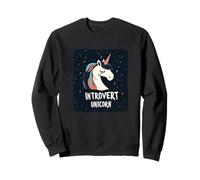 Viviendo el sueño como un atuendo introvertido de unicornio Sudadera