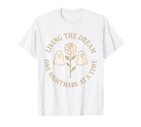 Viviendo el sueño, Graciosa Cita de Fantasmas Florales, Pesadilla, Bruja Camiseta