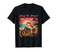 Viviendo el sueño - Perro Beagle Montando una Motocicleta Camiseta