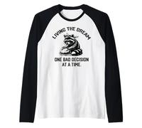 Viviendo el sueño una mala decisión a la vez Baker mapeon Camiseta Manga Raglan