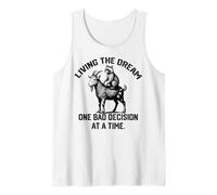 Viviendo el sueño una mala decisión a la vez Cabra divertida Camiseta sin Mangas