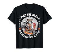 Viviendo el sueño Una Mala decisión a la Vez Divertido Mapache Camiseta