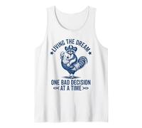 Viviendo el sueño Una mala decisión a la vez Divertido mapache Camiseta sin Mangas
