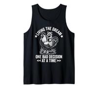 Viviendo el sueño Una Mala decisión a la Vez Divertido Mapache Camiseta sin Mangas