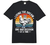 Viviendo el sueño Una Mala decisión a la Vez Divertido Mapache Comfort Colors Adult Heavyweight T-Shirt