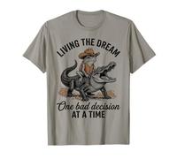 Viviendo el sueño Una Mala decisión a la Vez Funny Frog Gator Camiseta