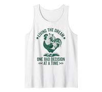 Viviendo el sueño Una mala decisión a la vez Funny Opossum Camiseta sin Mangas