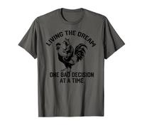 Viviendo el sueño una mala decisión a la vez Raccoon Camiseta