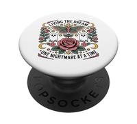 Viviendo el sueño una pesadilla a la vez divertido gótico vintage PopSockets PopGrip Adhesivo