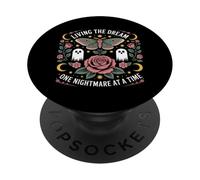 Viviendo el sueño una pesadilla a la vez divertido gótico vintage PopSockets PopGrip Adhesivo