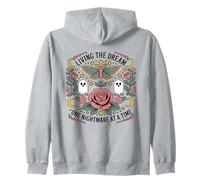 Viviendo el sueño una pesadilla a la vez divertido gótico vintage Sudadera con Capucha