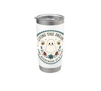 Viviendo el sueño Una pesadilla a la vez Fantasma Divertido Vaso térmico de acero inoxidable de doble pared