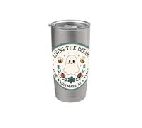 Viviendo el sueño Una pesadilla a la vez Fantasma Divertido Vaso térmico de acero inoxidable de doble pared