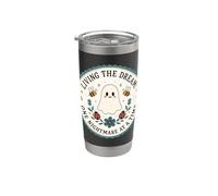 Viviendo el sueño Una pesadilla a la vez Fantasma Divertido Vaso térmico de acero inoxidable de doble pared