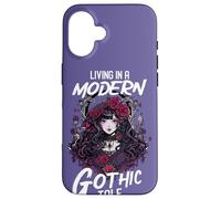 Viviendo En Un Cuento Gótico Moderno Cita Anime Chica Gótica Carcasa para iPhone 16