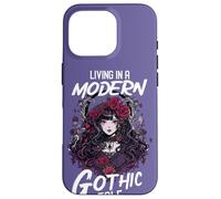 Viviendo En Un Cuento Gótico Moderno Cita Anime Chica Gótica Carcasa para iPhone 16 Pro