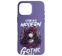 Viviendo En Un Cuento Gótico Moderno Cita Anime Chica Gótica Carcasa para iPhone 16 Pro MAX