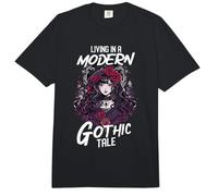Viviendo En Un Cuento Gótico Moderno Cita Anime Chica Gótica Comfort Colors Adult Heavyweight T-Shirt