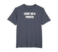 Viviendo en una oración Camiseta, Hombre Tallas Grandes, Azul Jaspeado, 2X Alto