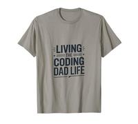 Viviendo la codificación papá Vida Divertido Programador Padre Camiseta