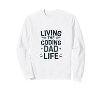 Viviendo la codificación papá Vida Divertido Programador Padre Sudadera