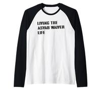 Viviendo la exención de ASVAB Vida Veterano militar Renuncia ASVAB Camiseta Manga Raglan