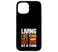 Viviendo la vida un perro caliente a la vez amante de los perros calientes Carcasa para iPhone 15