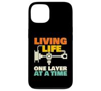 Viviendo la Vida una Capa a la Vez - Geek de impresión 3D Carcasa para iPhone 13