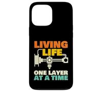 Viviendo la Vida una Capa a la Vez - Geek de impresión 3D Carcasa para iPhone 13 Pro MAX