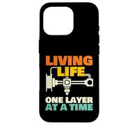 Viviendo la Vida una Capa a la Vez - Geek de impresión 3D Carcasa para iPhone 16 Pro