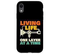 Viviendo la Vida una Capa a la Vez - Geek de impresión 3D Carcasa para iPhone XR