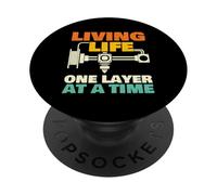 Viviendo la Vida una Capa a la Vez - Geek de impresión 3D PopSockets PopGrip Adhesivo
