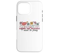 Viviendo Las oraciones Que solía Rezar Flores Oración Floral Carcasa para iPhone 16 Pro MAX