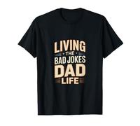 Viviendo los Malos Chistes papá Vida Cotidiana Humor Camiseta