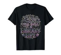 Viviendo mi Mejor Biblioteca Vida Bibliotecario de Libros celestiales Camiseta