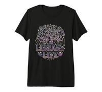 Viviendo mi Mejor Biblioteca Vida Bibliotecario de Libros celestiales Camiseta Premium