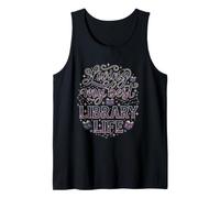 Viviendo mi Mejor Biblioteca Vida Bibliotecario de Libros celestiales Camiseta sin Mangas
