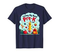 Viviendo mi Mejor Vida de prekínder: Comienza una Alegre Aventura Escolar Camiseta, Hombre, Azul Marino, 3XL