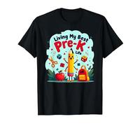 Viviendo mi Mejor Vida de prekínder: Comienza una Alegre Aventura Escolar Camiseta, Hombre, Negro, S