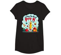 Viviendo mi Mejor Vida de prekínder: Comienza una Alegre Aventura Escolar Camiseta, Niñas, Negro, Pequeña