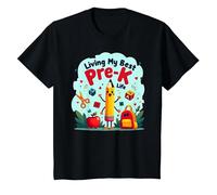 Viviendo mi Mejor Vida de prekínder: Comienza una Alegre Aventura Escolar Camiseta, Niños, Negro, 4 años