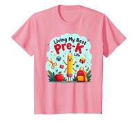 Viviendo mi Mejor Vida de prekínder: Comienza una Alegre Aventura Escolar Camiseta, Niños, Rosado, 3 años