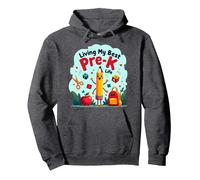 Viviendo mi Mejor Vida de prekínder: Comienza una Alegre Aventura Escolar Sudadera con Capucha, Unisex para Adultos, Jaspeado Oscuro, M