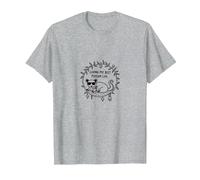 Viviendo mi Mejor Vida de zarigüeya - Humor Animal Peculiar Camiseta, Hombre, Gris Jaspeado, M
