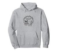 Viviendo mi Mejor Vida de zarigüeya - Humor Animal Peculiar Sudadera con Capucha, Unisex para Adultos, Gris Jaspeado, XXL